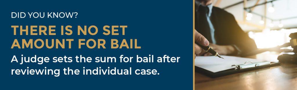 no set amount for bail